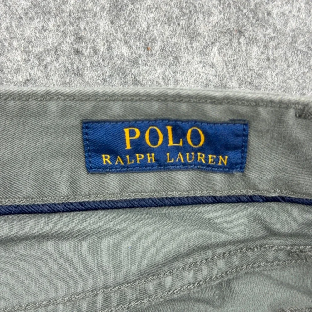 Polo Ralph Lauren Pants Men 36x34 Gray Varick Slim Straight Stretch Chino Casual